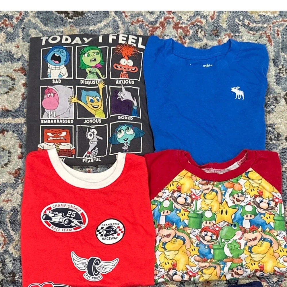 Abercrombie Mario Inside Out Jumping Beans Boys 5/6 Shirt Bundle